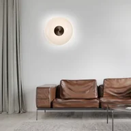 Lampy ścienne - PURE LED kinkiet Vitrum, brąz/opal szkło/aluminium Ø 22 cm - miniaturka - grafika 1