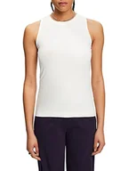 Koszulki i topy damskie - Esprit Collection Prążkowany tank top, Off White, L - miniaturka - grafika 1
