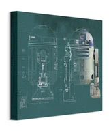 Obrazy i zdjęcia na płótnie - Star Wars R2-D2 Blueprint - obraz na płótnie - miniaturka - grafika 1