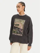 Bluzy damskie - Roxy Bluza ERJKT04276 Szary Relaxed Fit - miniaturka - grafika 1