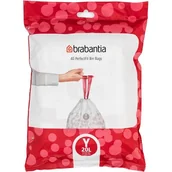 Worki na śmieci - Brabantia Worki na śmieci PerfectFit 20L(Y) 40 szt w rolce White - miniaturka - grafika 1