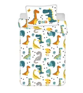 Pościel dla dzieci - Pościel 100x135 Dinozaury koloowa poszewka 40x60 August - miniaturka - grafika 1