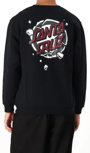 bluza męska SANTA CRUZ ROSKOPP DESTRUCT DOT CREW BLACK - Bluzy męskie - miniaturka - grafika 1