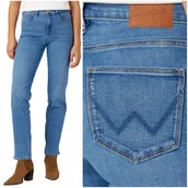 Spodnie damskie - Wrangler STRAIGHT Aurelia proste wysokie damskie spodnie jeansowe W31 L34 - miniaturka - grafika 1