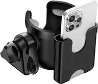 Akcesoria do wózków - Uniwersalny Uchwyt Na Napoje i Telefon Do Wóżków Rowerów Hulajnóg - miniaturka - grafika 1