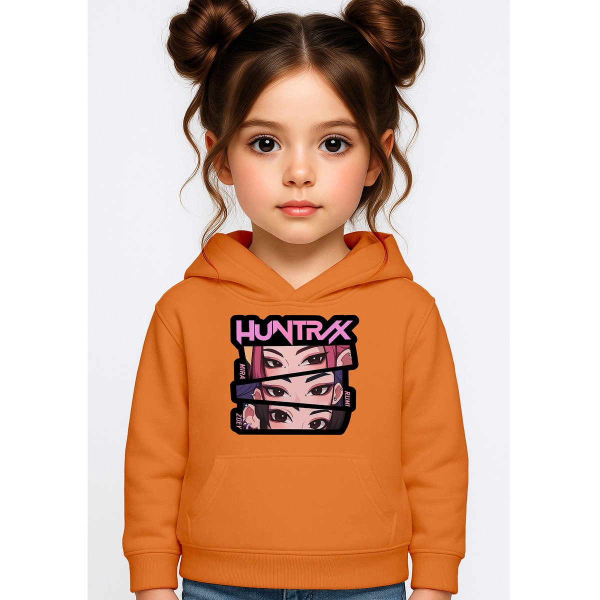 BLUZA DZIECIĘCA KPOP DEMON HUNTERS HUNTRIX 110-116 Z KAPTUREM BAWEŁNIANA