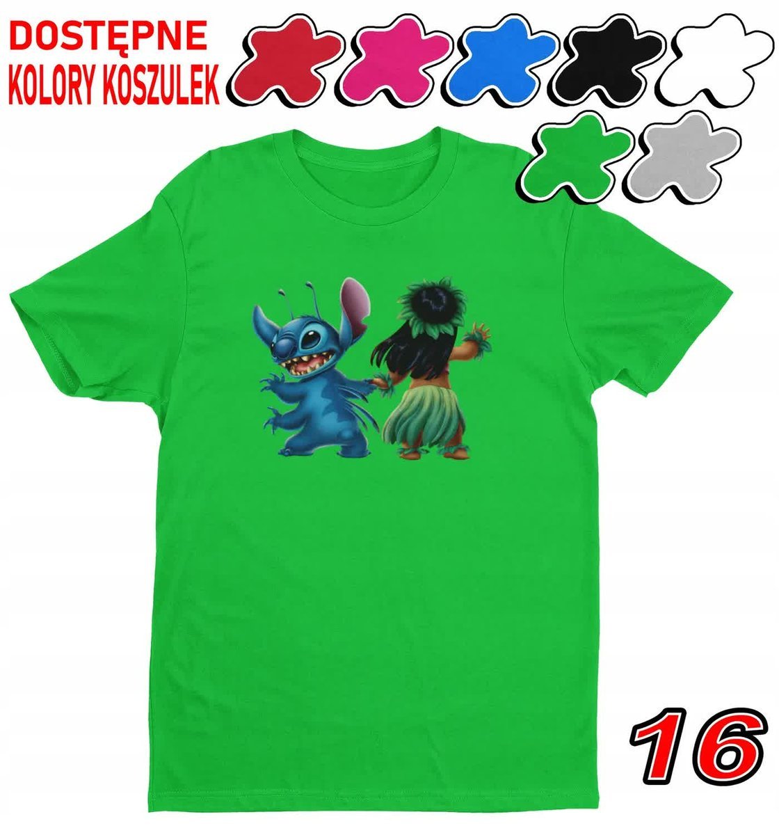 Koszulka Dziecięca Z Nadrukiem Dla Fana Stich Angel Słodziak -L 146-152