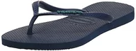 Klapki i japonki damskie - Havaianas klapki damskie Slim Logo Metallic, granatowy, 41-42 EU - miniaturka - grafika 1