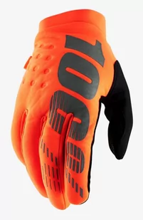 100% Rękawiczki Rowerowe Juniorskie Brisker Orange-Black Sto-10016-260-06 Xl - Rękawiczki rowerowe - miniaturka - grafika 1