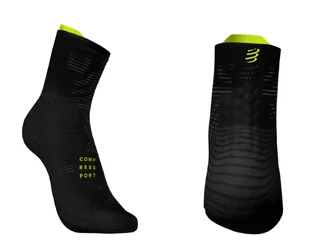 COMPRESSPORT Skarpetki do biegania długie ProRacing Socks v3.0 BLACK EDITION 2019 czarne - Skarpetki sportowe męskie - miniaturka - grafika 1