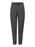 Spodnie damskie - ONLY Damskie spodnie Onlpoptrash-Elise Easy Melange Pant Noos, ciemnoszary melanż, (L) W / 32L - miniaturka - grafika 1