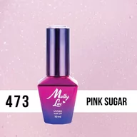 Lakiery hybrydowe - Molly Lac Lakier hybrydowy MollyLac Macarons Pink Sugar 10 ml Nr 473 - miniaturka - grafika 1