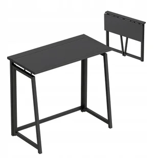 Biurko Składane Lekkie Industrialne Minimalistyczne Loft Leader 1.5 Black - Biurka - miniaturka - grafika 1