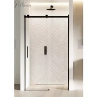 Ścianki i drzwi prysznicowe - New Trendy EXK-3955 DRZWI WNĘKOWE SOFTI BLACK 150x200 CZYSTE 8mm ACTIVE SHIELD - miniaturka - grafika 1