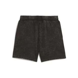 Damskie szorty Essentials 5" z efektem sprania i wysokim stanem PUMA Black - Spodnie sportowe damskie - miniaturka - grafika 1