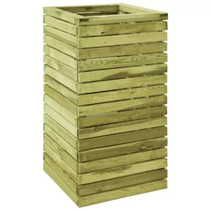 vidaXL Donica ogrodowa, 50x50x100 cm, impregnowane drewno sosnowe FSC - Donice - miniaturka - grafika 1