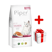 Sucha karma dla kotów - DOLINA NOTECI Piper Animals z łososiem dla kotów sterylizowanych 3kg + niespodzianka dla kota GRATIS! - miniaturka - grafika 1