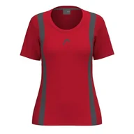 Koszulki i topy damskie - HEAD Club 25 Tech T-shirt damski, czerwony - miniaturka - grafika 1