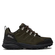 Buty trekkingowe męskie - Trekkingi Jack Wolfskin Refugio Texapore Low M 4049851 Zielony - miniaturka - grafika 1