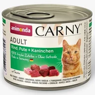 Mokra karma dla kotów - Animonda Carny Dorosłe Indyk + Królik Puszka 200g 1142 - miniaturka - grafika 1