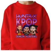 Bluzy dla dziewczynek - BLUZA DZIECIĘCA K-POPOWE ŁOWCZYNIE DEMONÓW HUNTRIX 134-140 BAWEŁNIANA - miniaturka - grafika 1
