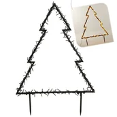 Bombki - Choinka świecąca zewnętrzna metalowa 300 LED 125 cm - miniaturka - grafika 1