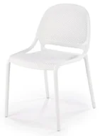 Krzesła - Białe ażurowe krzesło sztaplowane E4-P37 - miniaturka - grafika 1