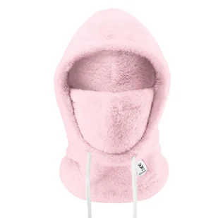 Ciepła kominiarka z futerka zimowa narciarska Arctic Velvet rozmiar M - różowa Qunature - Czapki i chusty sportowe męskie - miniaturka - grafika 1