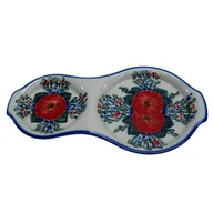Tace i patery - Ceramiczna tacka śniadaniowa Ceramika Bolesławiec - miniaturka - grafika 1