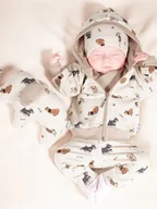 Bluzy dla chłopców - Chłopięca bluza rozpinana pieski Nicol,r.62 - miniaturka - grafika 1