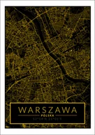 Plakaty - Galeria Plakatu, Plakat, Warszawa mapa złota, 60x80 cm - miniaturka - grafika 1