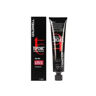 Goldwell Topchic, farba do włosów, 6RV Stunning Purple, 60 ml - Farby do włosów i szampony koloryzujące - miniaturka - grafika 1