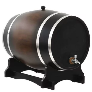vidaXL Beczka na wino z kranikiem lite drewno sosnowe 35 L 50685 - Akcesoria i części AGD - miniaturka - grafika 1