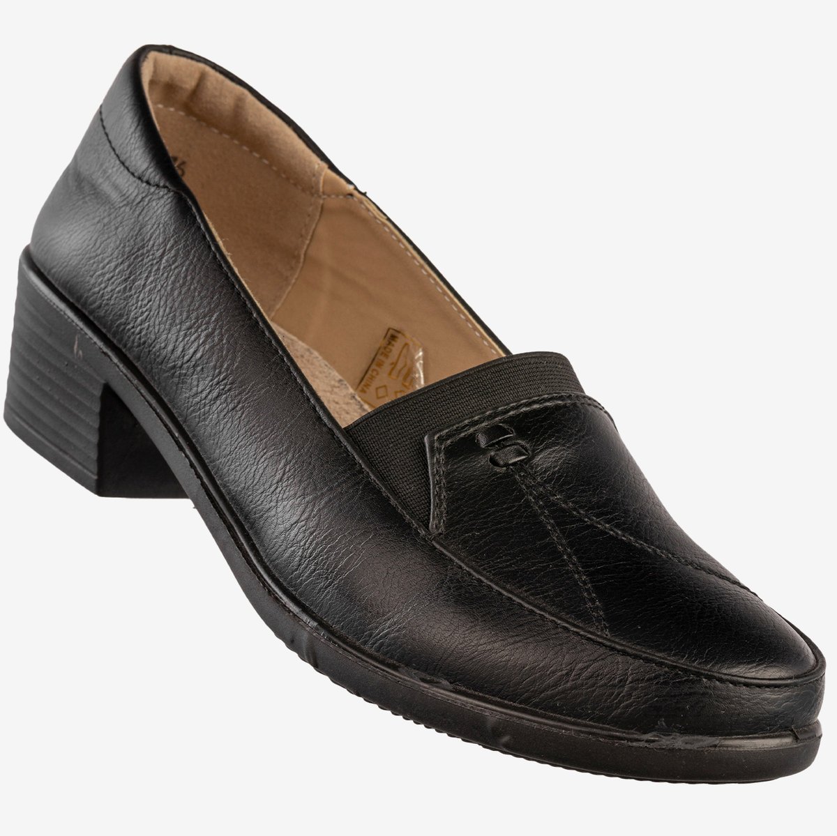 Półbuty Damskie Ekoskóra Buty Eleganckie Skórzana Wkładka Czarne Cabin 9T1004-1 Czarny 36