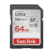 Karty pamięci - SanDisk Ultra SDXC - Karta pamięci 64 GB Class 10 UHS-I 140 MB/s - miniaturka - grafika 1