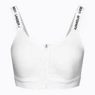 Bielizna sportowa damska - Biustonosz fitness Under Armour Infinity High Zip 2.0 white/black - miniaturka - grafika 1