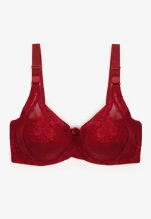 Bordowy Biustonosz Koronkowy Typu Full Cup Vikoni - Biustonosze - miniaturka - grafika 1