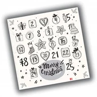 Kalendarze - Naklejki Świąteczne Kalendarz Adwentowy 01 20X20 - miniaturka - grafika 1