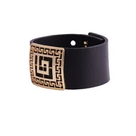 Bransoletki - Bransoletka skórzana grecka klamra (B22/JES/203AU) - miniaturka - grafika 1