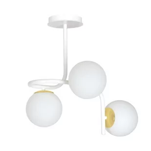 Emibig Ragnar lampa wisząca 3-punktowa biała/złota 1033/3 1033/3 - Lampy sufitowe - miniaturka - grafika 1