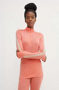 Icebreaker longsleeve funkcyjny 125 ZoneKnit Merino Blend kolor pomarańczowy IB0A56XFB951 - Bielizna sportowa damska - miniaturka - grafika 1