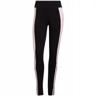 Legginsy - Legginsy damskie adidas Essentials Colorblock czarno-różowe GS6325 XS - miniaturka - grafika 1
