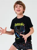 Piżamy chłopięce - Sinsay - Piżama dwuczęściowa How to train your dragon - czarny - miniaturka - grafika 1