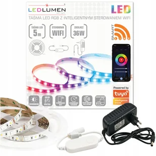 Taśma Led Wifi 24W 12V 300 Smd 5m Rgb Ww Kolorowa Linia Tuya Smart Life - Taśmy LED - miniaturka - grafika 1