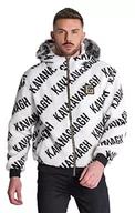 Kurtki męskie - Gianni Kavanagh biały/brązowy Sherpa kurtka męska, biały, L - miniaturka - grafika 1