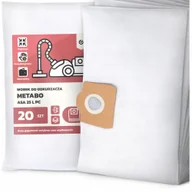 Worki do odkurzaczy - 20x Worek do Odkurzacza Metabo Asa 25 L Pc Syntetyczny Tekstylny Duży Worki - miniaturka - grafika 1