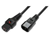Kable komputerowe i do monitorów - Kabel zasilający MicroConnect IEC LOCK C13 to C14 PC1022 - miniaturka - grafika 1