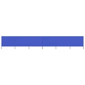 Parawany - vidaXL Parawan 6-skrzydłowy z tkaniny 800x80 cm błękit lazur 47173 - miniaturka - grafika 1