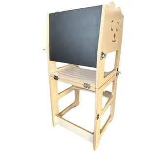 KITCHEN HELPER pomocnik kuchenny dziecięcy MIŚ 3w1 tablica biurko krzesełko - Zestawy mebli dla dzieci - miniaturka - grafika 1