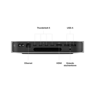 Apple Mac mini M2 Pro 10-core CPU + 16 core GPU / 16GB / 512GB SSD / Srebrny (Silver) - Zestawy komputerowe - miniaturka - grafika 4